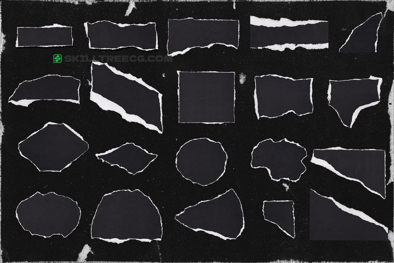 图片[2]-20 Isolated Paper Rips, Torn Ripped Pieces（677874）-技能树